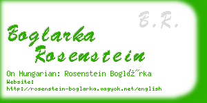 boglarka rosenstein business card